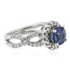 Image 2 : 14KT White Gold 1.20 ctw Tanzanite and Diamond Ring