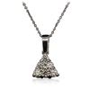 Image 1 : 14KT White Gold 0.75 ctw Diamond Pendant With Chain