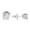 Image 2 : 14KT White Gold 1.39 ctw Diamond Stud Earrings