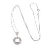 Image 1 : 14KT White Gold 0.25 ctw Diamond Pendant With Chain