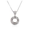 Image 2 : 14KT White Gold 0.25 ctw Diamond Pendant With Chain