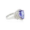 Image 2 : 14KT White Gold 2.90 ctw Tanzanite and Diamond Ring