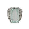 Image 1 : 14KT White Gold 7.61 ctw Aquamarine and Diamond Ring