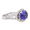 Image 2 : 14KT White Gold 3.64 ctw Tanzanite and Diamond Ring