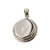 Image 2 : 14KT White Gold 3.05 ctw Green Amethyst and Diamond Pendant