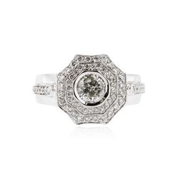 14KT White Gold 1.09 ctw Diamond Ring