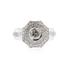 Image 1 : 14KT White Gold 1.09 ctw Diamond Ring