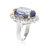 Image 3 : 14KT Two-Tone Gold 19.31 ctw Tanzanite and Diamond Ring