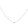Image 1 : 14KT White Gold 0.14 ctw Diamond Solitaire Necklace