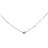 Image 2 : 14KT White Gold 0.14 ctw Diamond Solitaire Necklace