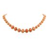 Image 1 : 14KT Yellow Gold 75.33 ctw Coral and Diamond Necklace