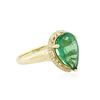 Image 2 : 14KT Yellow Gold 2.68 ctw Emerald and Diamond Ring