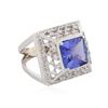 Image 2 : 14KT White Gold 3.94 ctw Tanzanite and Diamond Ring