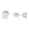 Image 2 : 14KT White Gold 1.40 ctw Diamond Stud Earrings