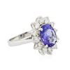 Image 2 : 14KT White Gold 3.13 ctw Tanzanite and Diamond Ring