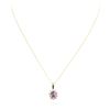 Image 1 : 14KT Yellow Gold 0.51 ctw Tanzanite and Diamond Pendant With Chain
