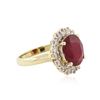 Image 2 : 14KT Yellow Gold 5.19 ctw Ruby and Diamond Ring