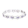 Image 1 : 14KT Two-Tone Gold 5.07 ctw Tanzanite and Diamond Bracelet