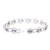 Image 3 : 14KT Two-Tone Gold 5.07 ctw Tanzanite and Diamond Bracelet