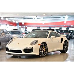 2014 White Porsche 911 Turbo S Coupe