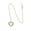 Image 1 : 10KT Yellow Gold 0.22 ctw Diamond Pendant With Chain