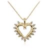 Image 2 : 10KT Yellow Gold 0.22 ctw Diamond Pendant With Chain