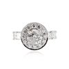 Image 1 : 14KT White Gold 3.35 ctw Diamond Ring