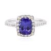 Image 1 : 14KT White Gold 1.71 ctw Tanzanite and Diamond Ring