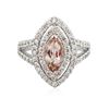 Image 1 : 14KT White Gold 1.20 ctw Morganite and Diamond Ring