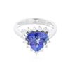 Image 2 : 14KT White Gold 3.35 ctw Tanzanite and Diamond Ring