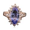 Image 1 : 14KT Rose Gold 3.06 ctw Tanzanite and Diamond Ring