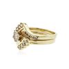 Image 2 : 14KT Yellow Gold 0.70 ctw Diamond Wedding Ring Set