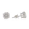 Image 2 : 14KT White Gold 3.09 ctw Diamond Stud Earrings