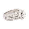 Image 2 : 14KT White Gold EGL Certified 3.10 ctw Diamond Ring