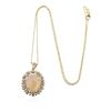 Image 1 : 14KT Yellow Gold 5.88 ctw Opal and Diamond Pendant With Chain