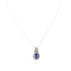 Image 2 : 14KT White Gold 2.24 ctw Tanzanite and Diamond Pendant With Chain