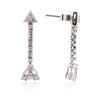 Image 2 : 14KT White Gold 0.84 ctw Diamond Earrings