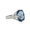 Image 2 : 10KT White Gold 5.00 ctw Topaz Ring