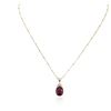 Image 2 : 14KT Yellow Gold 6.72 ctw Ruby and Diamond Pendant With Chain