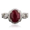 Image 1 : 18KT White Gold 2.26 ctw Ruby and Diamond Ring