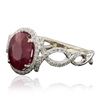 Image 2 : 18KT White Gold 2.26 ctw Ruby and Diamond Ring