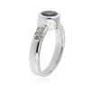 Image 3 : 14KT White Gold 1.12 ctw Sapphire and Diamond Ring