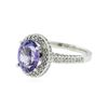 Image 2 : 14KT White Gold 2.36 ctw Tanzanite and Diamond Ring