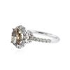 Image 2 : 18KT White Gold 2.82 ctw Fancy Brown Diamond Ring