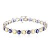 Image 1 : 14KT White Gold 16.52 ctw Sapphire and Diamond Bracelet
