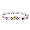 Image 2 : 14KT White Gold 16.52 ctw Sapphire and Diamond Bracelet