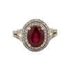Image 1 : 14KT Yellow Gold 4.01 ctw Ruby and Diamond Ring