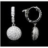 Image 2 : 14KT White Gold 1.16 ctw Diamond Earrings