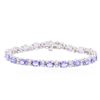 Image 1 : 14KT White Gold 9.03 ctw Tanzanite and Diamond Bracelet
