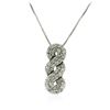 Image 1 : 14KT White Gold 0.84 ctw Diamond Pendant With Chain